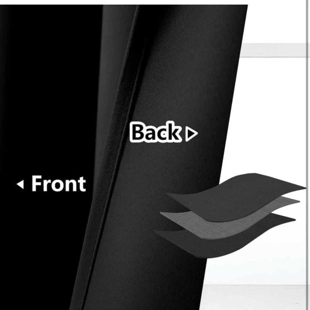 AOSKY Door Curtains for Doorway Privacy, Black Grommet Closet Curtains for Bedro